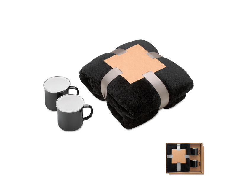 Gift set with blanket and mugs – AGRADABLE