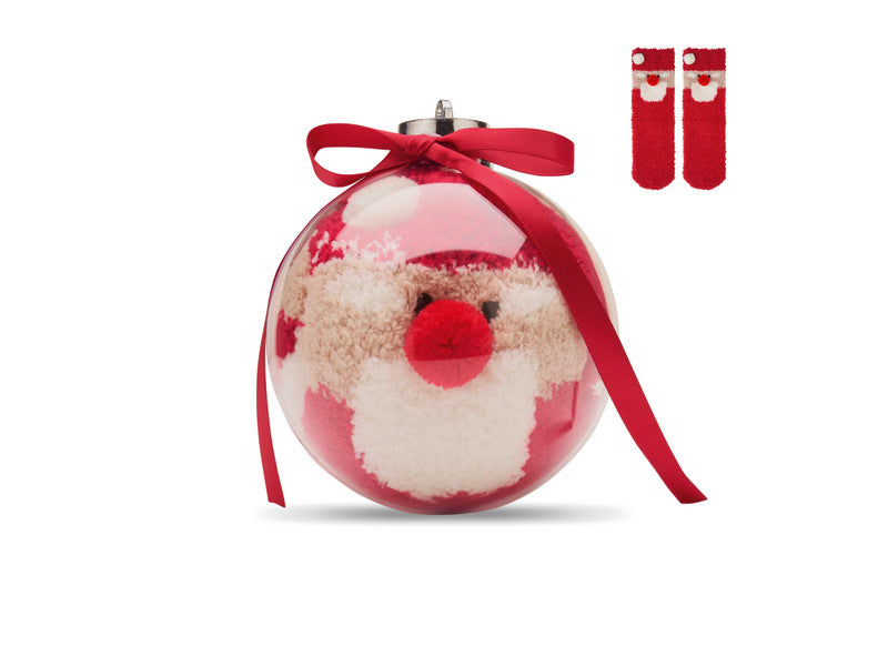 Santa socks in bauble – SNUG M